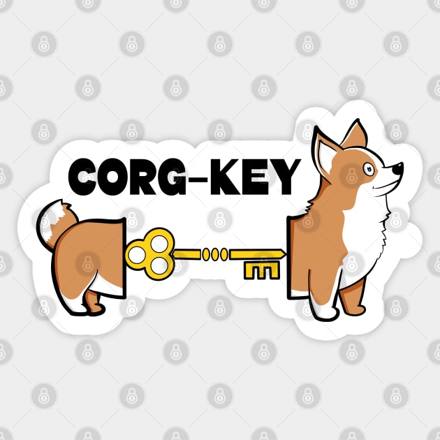 Corg-Key Sticker by Art by Nabes